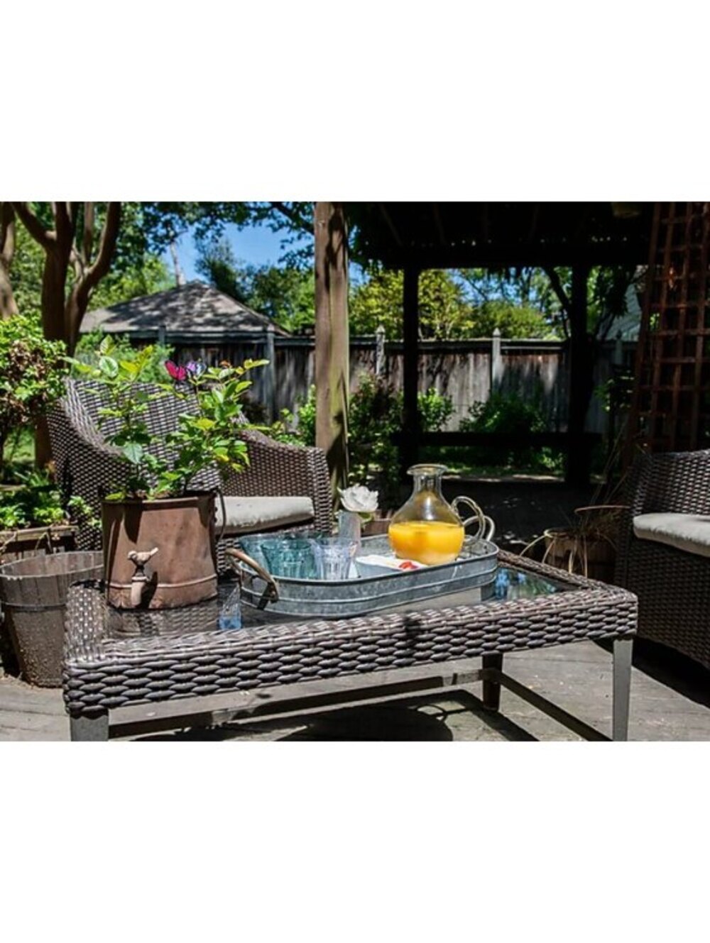 Storied Home Oval Galvanized Metal Tray with Handles, Silver (DA6583)